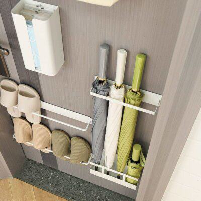 磁吸雨伞架入户防盗门后雨伞收纳架家用磁铁折叠伞支架壁挂置物架