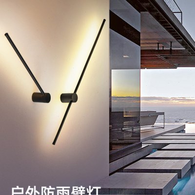 极简长条壁灯户外防水庭院花园外墙走廊别墅1.2米条形门口墙壁灯