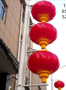 市政道路路灯装饰连串亚克力塑料发光LED灯笼电线杆灯笼城市亮化