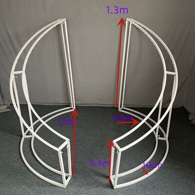 新款婚庆道具铁艺围栏栅栏交接区道具T台等候区欧式弧形装饰花架
