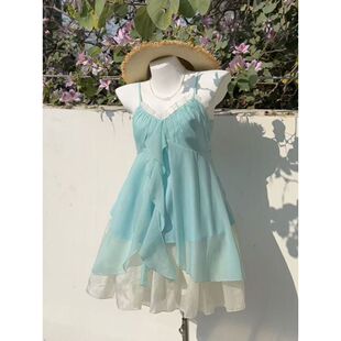 半身裙两件套 显瘦夏季 人鱼恋歌 日系昭和少女vintage复古上衣套装