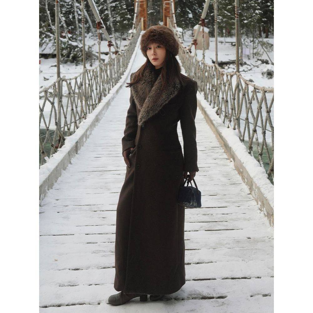 雅痞老钱 气质大小姐御姐毛领高级感外套女秋冬复古收腰毛呢大衣,女装/女士精品,毛呢外套,淘宝优惠券,粉丝福利购,淘宝优惠卷