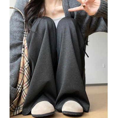 复古牛仔阔腿裤女秋季2025新款高腰宽松显瘦休闲小个子直筒拖地裤