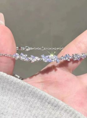 紫藤花微笑手链女轻奢小众精致