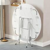 C折叠餐桌家9用小户型可折叠吃饭圆方桌子用商桌圆桌简BUD易小型