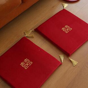 福婚新喜娘婚庆跪结垫坐垫婚礼敬茶红色踩378290字磕头一对拜天地