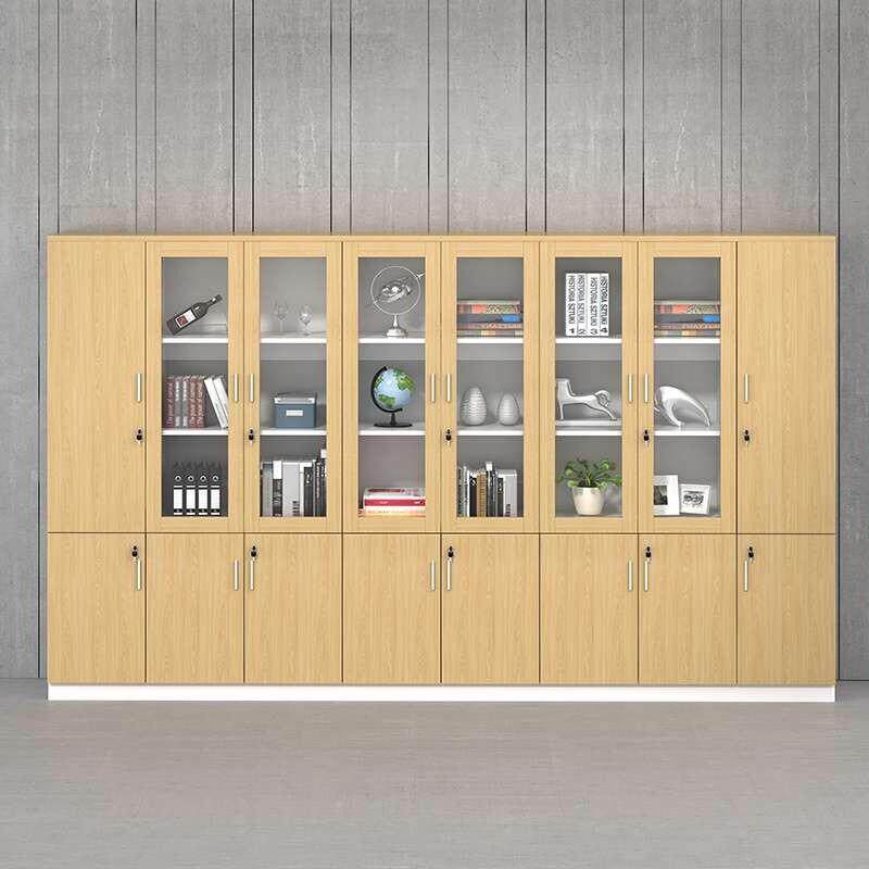 深圳柜文件柜办公001室木务质资档料柜财室案柜可带锁收纳储物矮