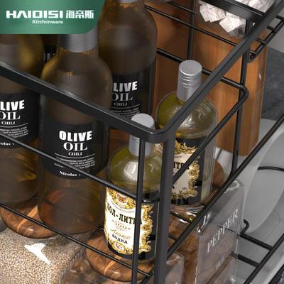 海帝内斯调味篮厨房橱660柜调料0置物架拉4不锈钢抽屉阻尼竖拉篮
