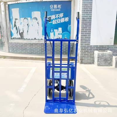 新型大折叠园轮运果输平板车10348V加电机山地独手推车河滩沙地灰