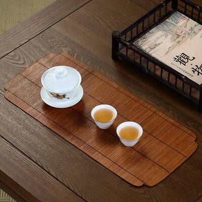竹编茶席茶干泡茶茶道点茶榻具配件茶盘垫垫子餐大具漆F96656J9手