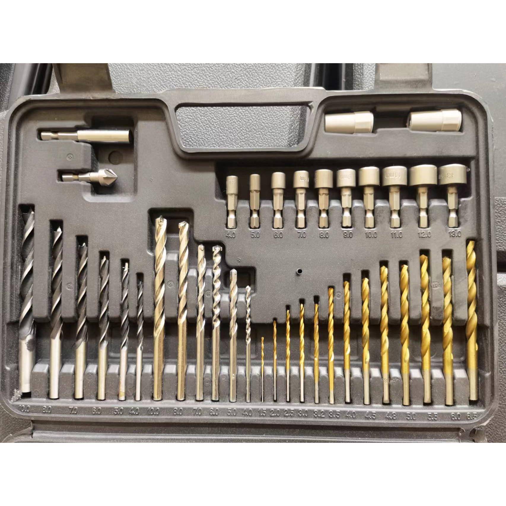 钻头9工具组10件套PC木工工开手动家用孔建器麻花钻头套工具