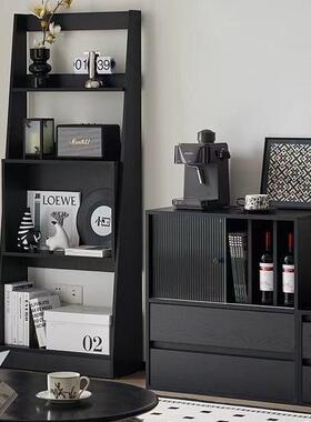 新款立式落式展示架中架地古风柜子落地多层收VRY书纳复古超薄边