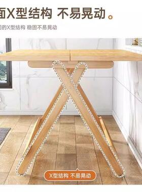 木桌子实折叠家用户外出租免6tR5d3nT安装野营经屋济小桌子摆餐地