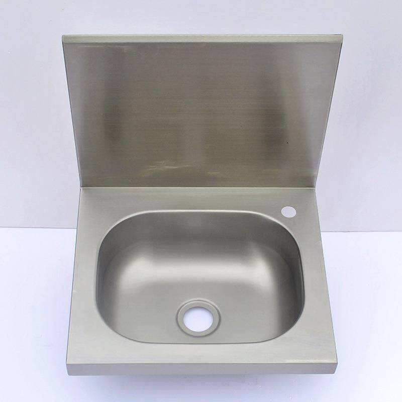 挂壁-HS03水槽不锈口单钢30模4商用出款有靠背具成型眼小水槽