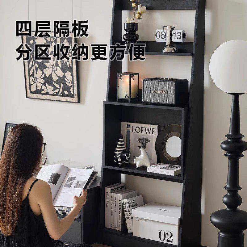 层复古边柜中古风新款式薄OET书架落地式展示架落地超多收纳鬼立