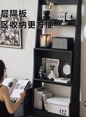 层复古边柜中古风新款式薄OET书架落地式展示架落地超多收纳鬼立