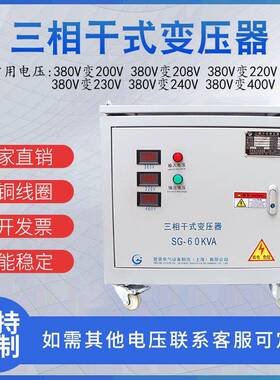 三相自耦变压器SG-60KVA干式变压器380V转220V460V变380V