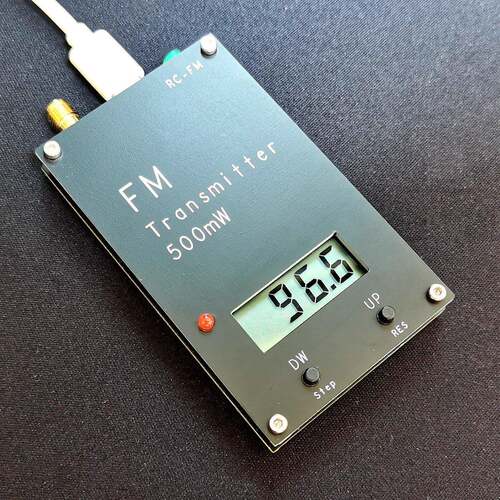 2000米FM发射机数字显示0.5W500mW立体声76-108M（直拍）