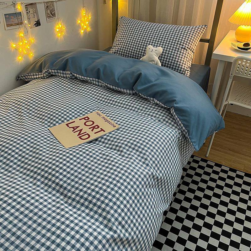 学生宿舍床上四件套1m床单套件被套双人单人被罩四季通用家纺