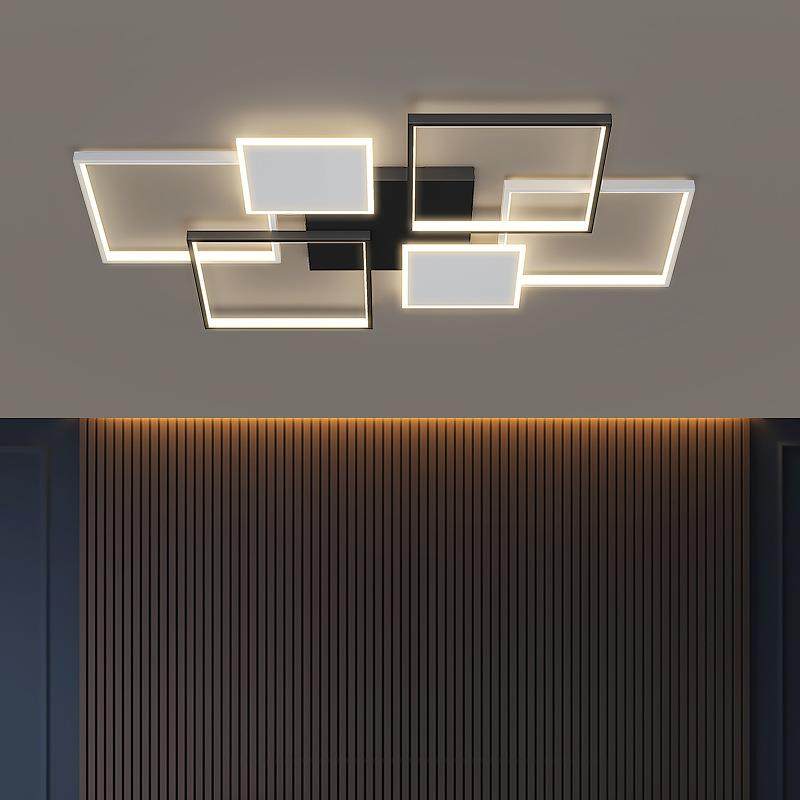 新款LED吸顶灯客厅灯现代简约个性创意方形卧室灯房间灯极简