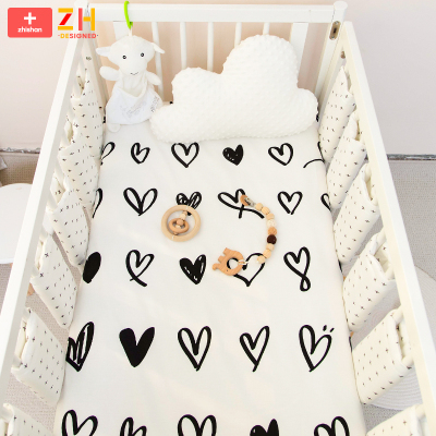 全棉婴儿床笠a类纯棉宝宝床单幼儿园 新生儿床罩冬季拼接床品定制