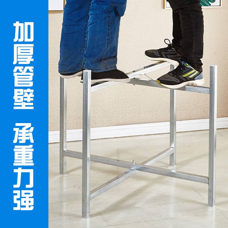 简易大圆桌架可折叠铁艺桌腿支架桌脚餐桌折叠伸缩桌架桌一件起批
