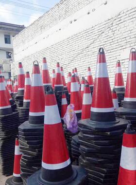 橡塑路锥 PU橡胶路锥70M筒反光路锥 路障锥 雪C糕桶 交通设施