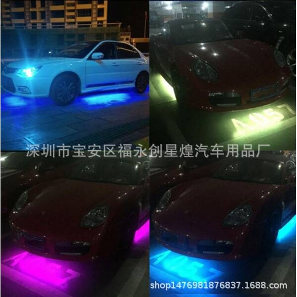 汽车装饰灯 七彩无线遥控音乐声控灯氛围灯 底盘灯90*120cm