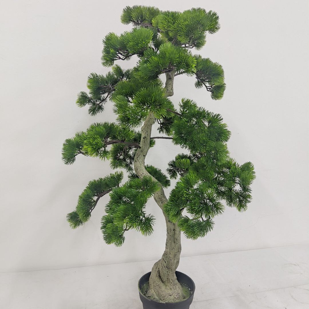 仿真植物盆栽迎客松客厅玄关摆件大型绿植室内装饰假树花景幸福树