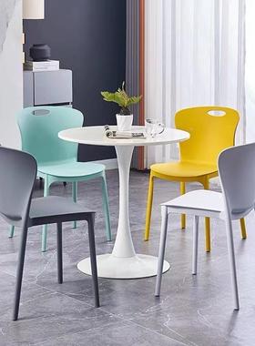 用塑椅商子用餐饮店椅子靠背椅成人结实一体成料型SYU加厚家椅户