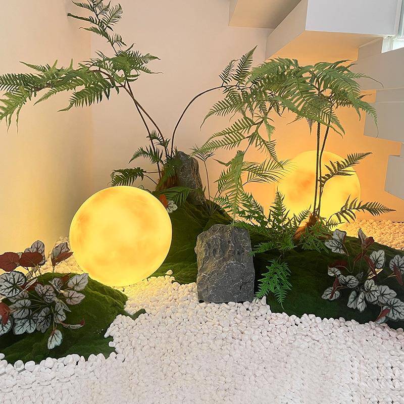 楼梯下造景仿真绿植造景观布置组合橱窗装饰树室内假植物楼梯拐角