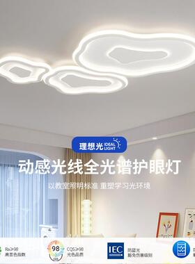 动感流水追光灯现代简约客厅主灯防蓝光护眼灯奶油灯卧室房间灯具