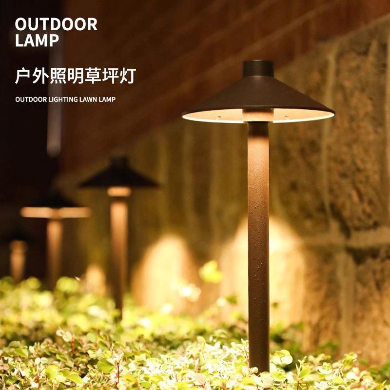太阳能户外防水蘑菇草坪灯伞形灯过道引路灯装饰庭院景观插地灯