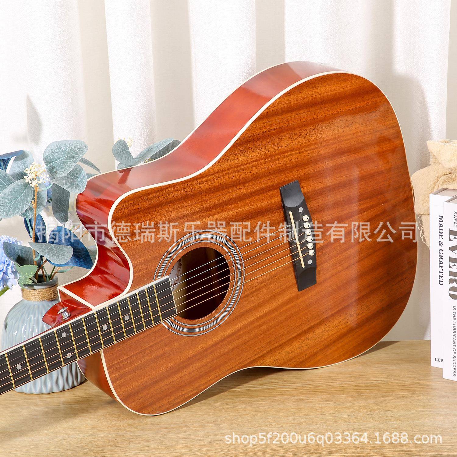 41寸边亮光练吉他全乐器习椴木琴大现包货原木吉量他41寸木吉新手