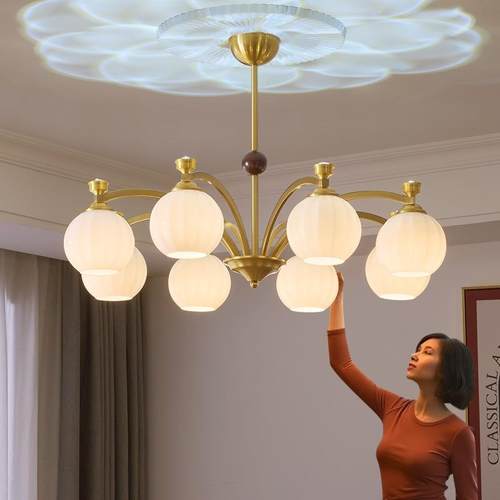 法式中古风客厅灯全光谱护眼南洋风卧室灯美式复古氛围感餐厅吊灯