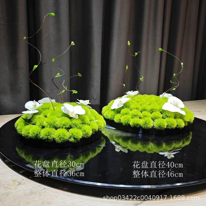 花盘酒店圆奢桌转盘仿真花餐桌HJZ002花花高端轻摆现中间摆件装代