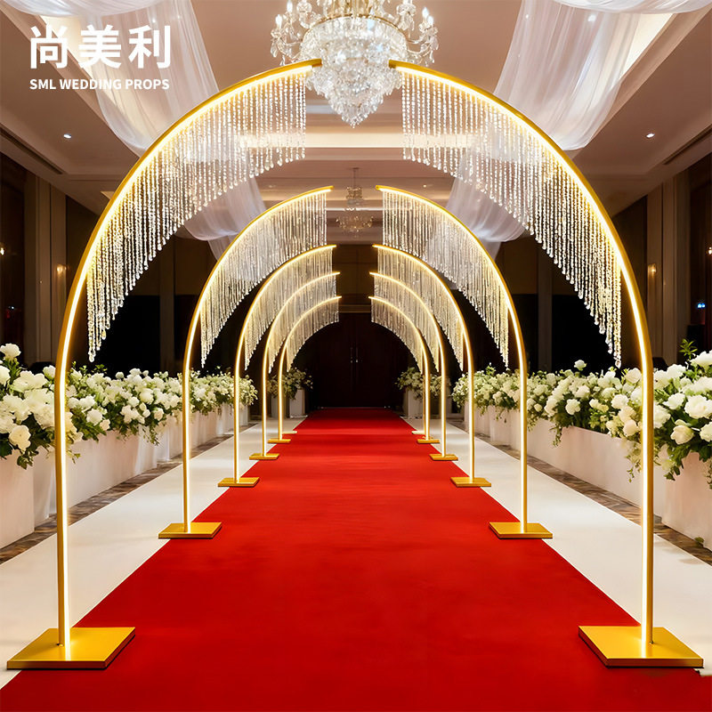 法式新款欧式复式婚庆节日道具路引灯复古奢华酒店大厅轻奢拱门灯
