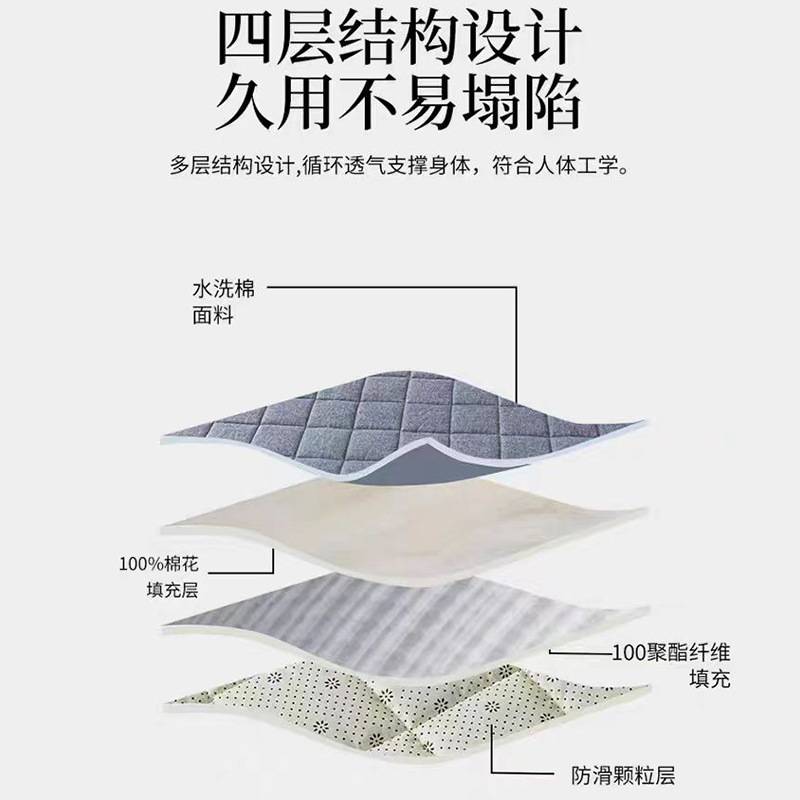 雅雪缘坊A类床垫软垫家用榻榻米防滑学生宿舍垫防滑垫床单床笠款