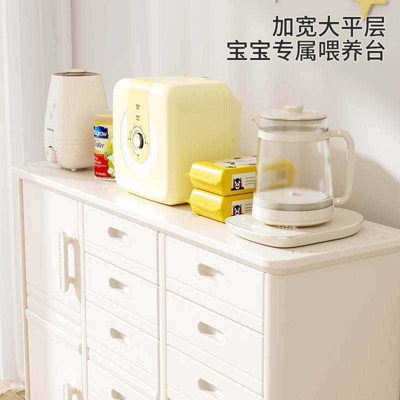 feelkids儿童玩具收纳架婴儿用品喂养台落地家用置物柜储物整理箱