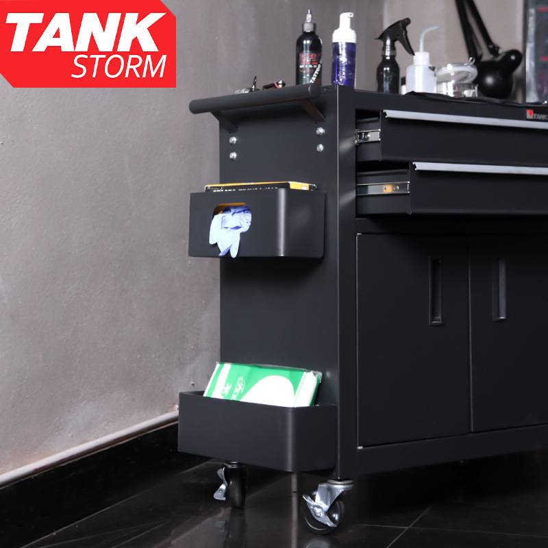 TANKSTORM纹身车多功能推车纹身理发店移动工具柜铁皮工具车