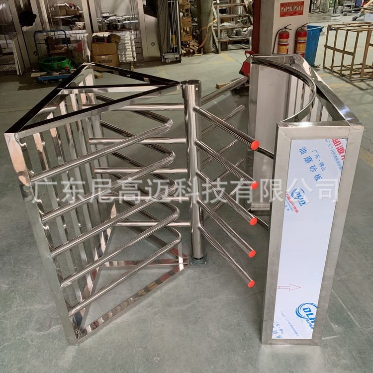 超市车站景区手推旋转式摆闸门半高立式逆时针旋转门机械滚闸机