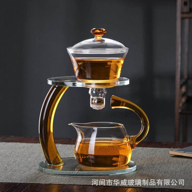 懒人茶具高硼硅玻璃加厚茶壶办公家用分茶器水壶半全自动冲泡器