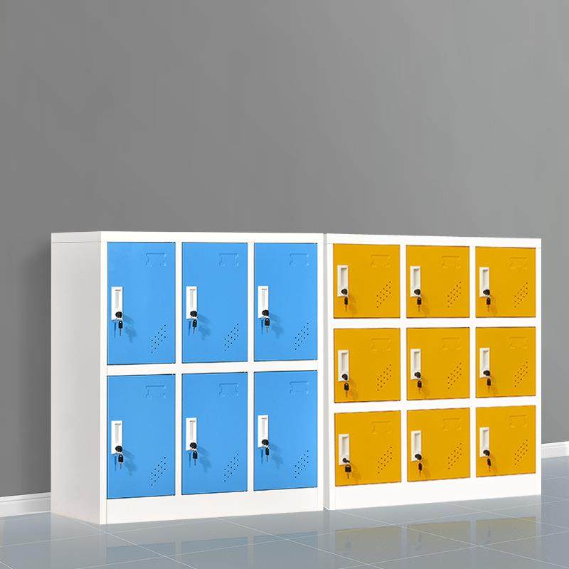 教室铁皮更衣柜子储物柜带锁学生书包柜学校幼儿园班级收纳寄存柜