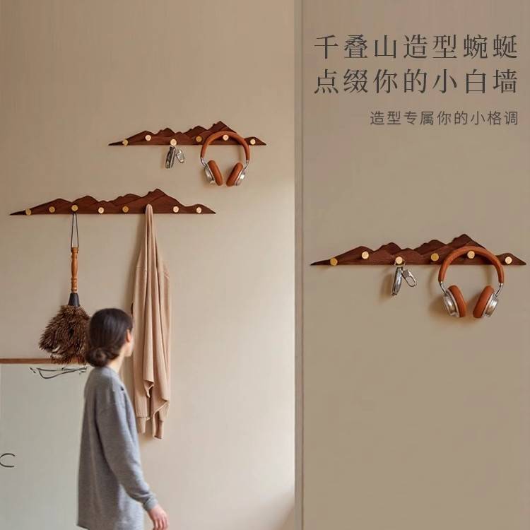 挂衣架墙上壁挂创意入户门口玄关挂衣钩进门后衣帽衣服挂钩免打孔