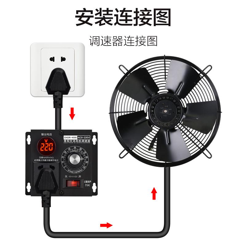220V子调压调速器单相调交流可调电机控电制器风扇机无风551级调