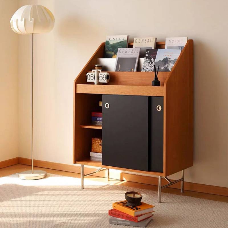 新款马丁杂志柜实木拼色杂志展示柜客厅置物柜MCM中古收纳书柜