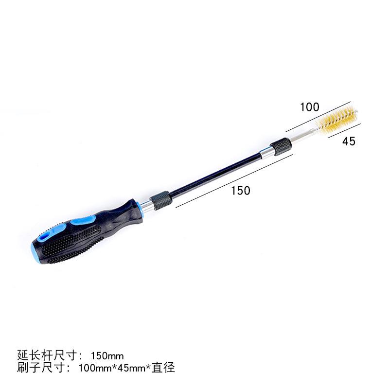 跨374境爆款1/4丝英寸六角管道杆刷38件套除锈抛光去龙毛刺钢尼铜