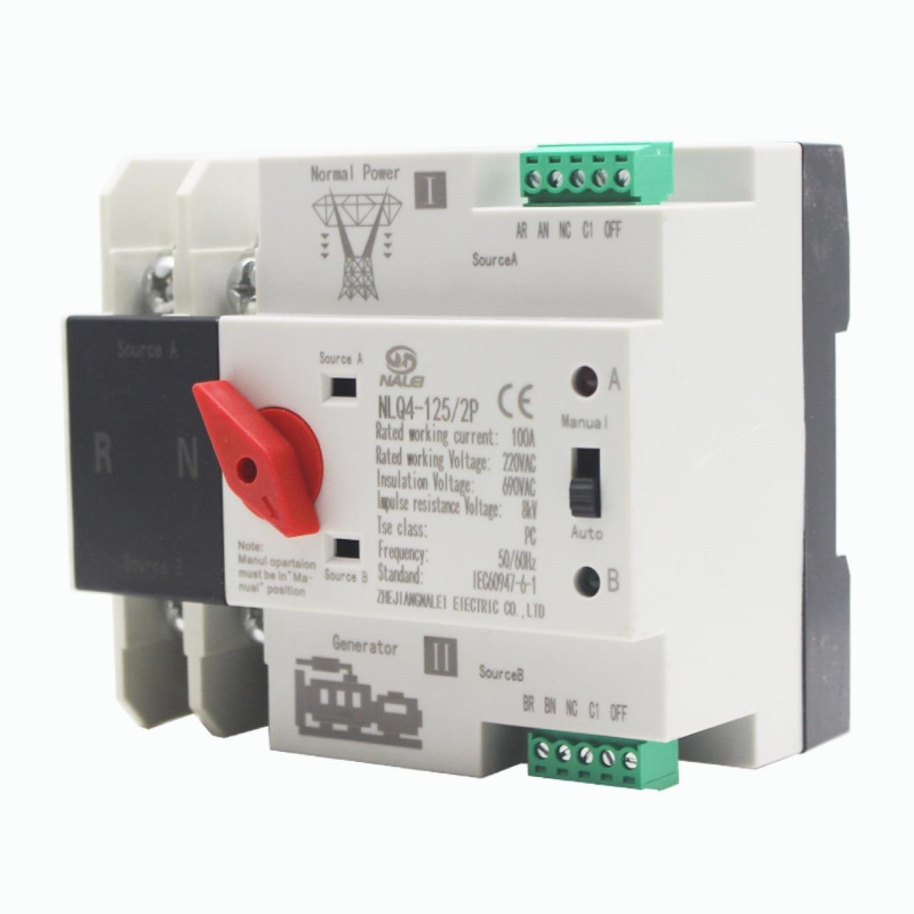 毫双电源自动转换开关22p100A812市电发电机20V秒级切换不电断英