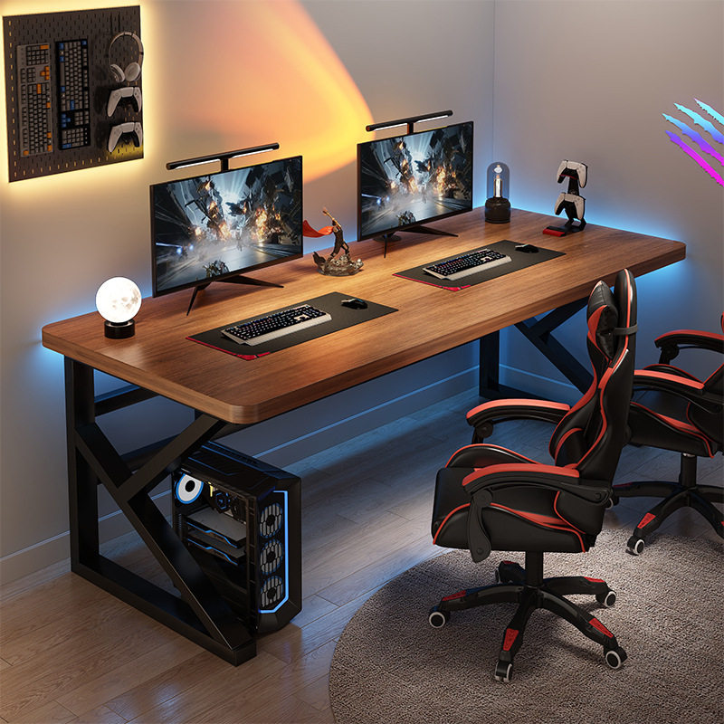 实木电脑桌台式办公桌卧室学生家用写字书桌电竞桌简易桌子工作台