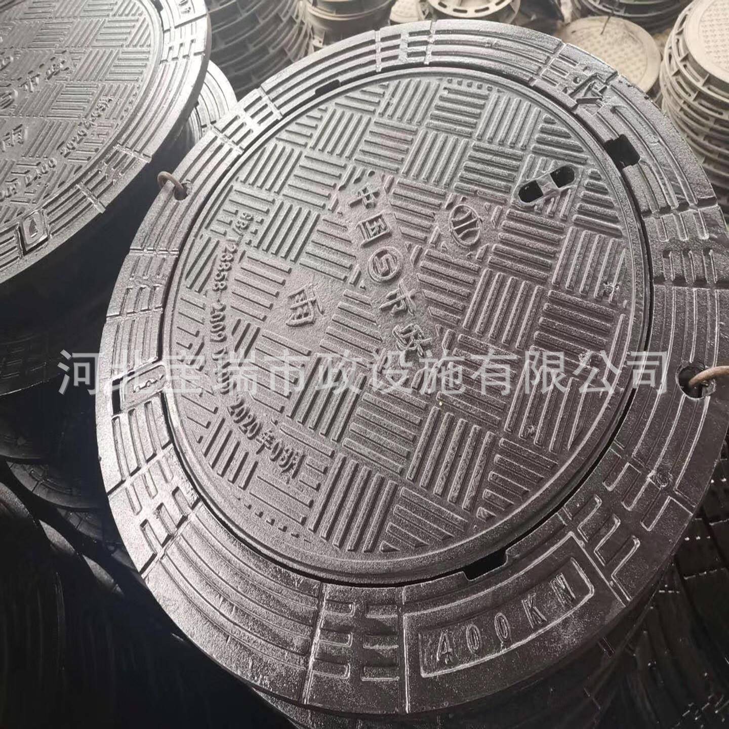 防沉降球墨铸铁井盖圆形重型马路下水道五防六防可调式防沉降井盖